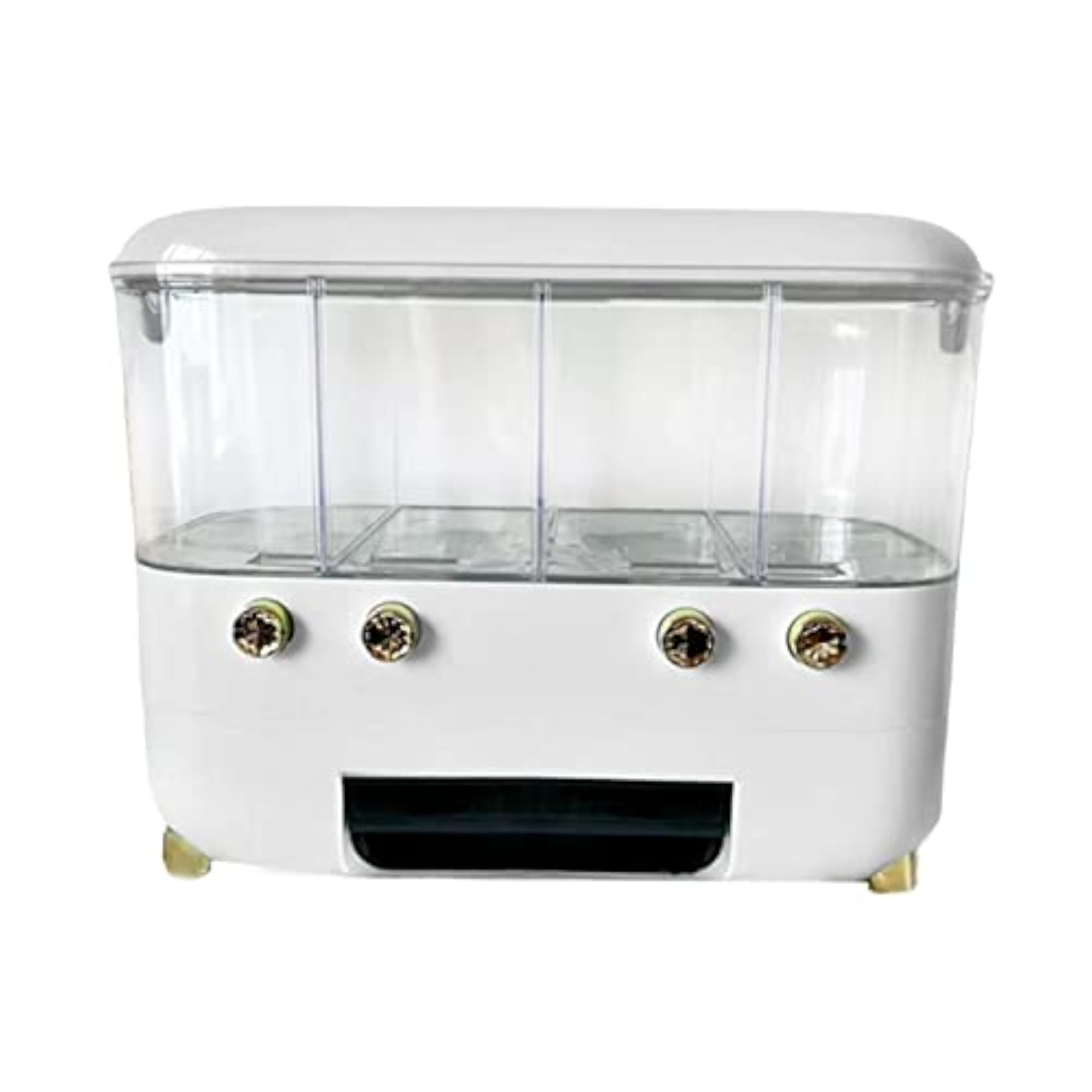 4-Grid Dry Food Dispenser Storage Container for Kitchen